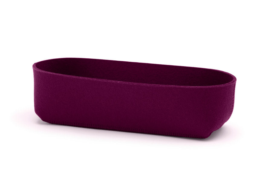 Hey-Sign Brotschale aus Wollfilz, Größe M, Farbe Aubergine
