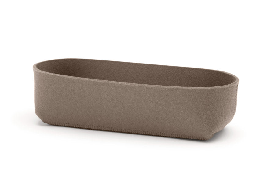 Hey-Sign Brotschale aus Wollfilz, Größe M, Farbe Taupe