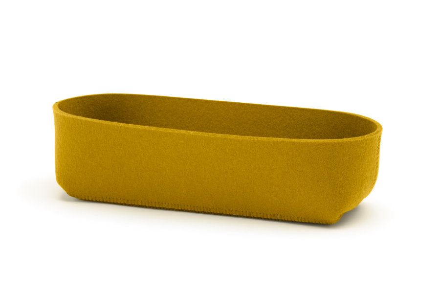 Hey-Sign Brotschale aus Wollfilz, Größe M, Farbe Mustard