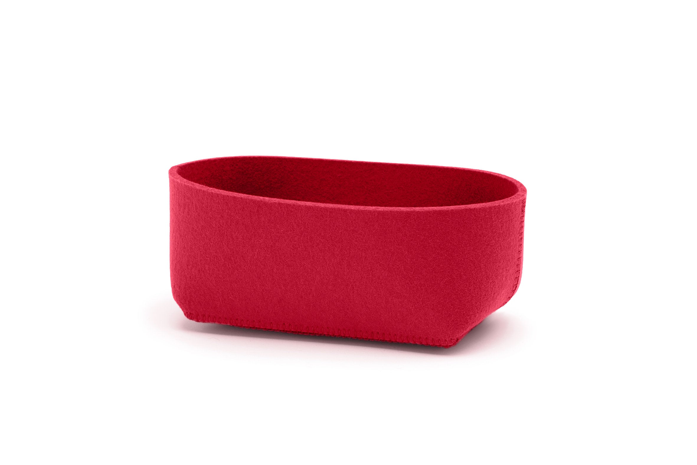 Hey-Sign Brotschale aus Wollfilz, Größe S, Farbe Mohnrot