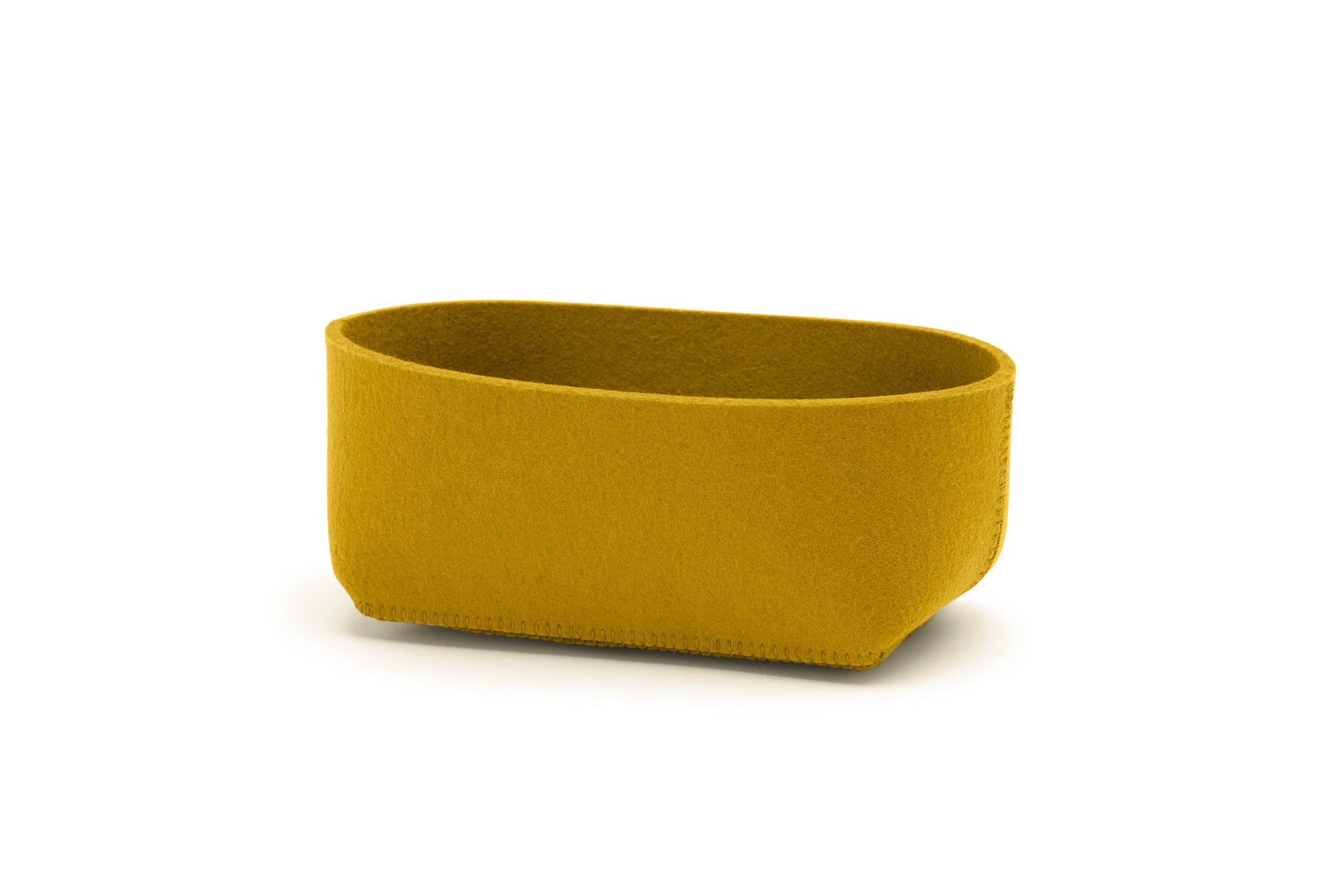 Hey-Sign Brotschale aus Wollfilz, Größe S, Farbe Mustard