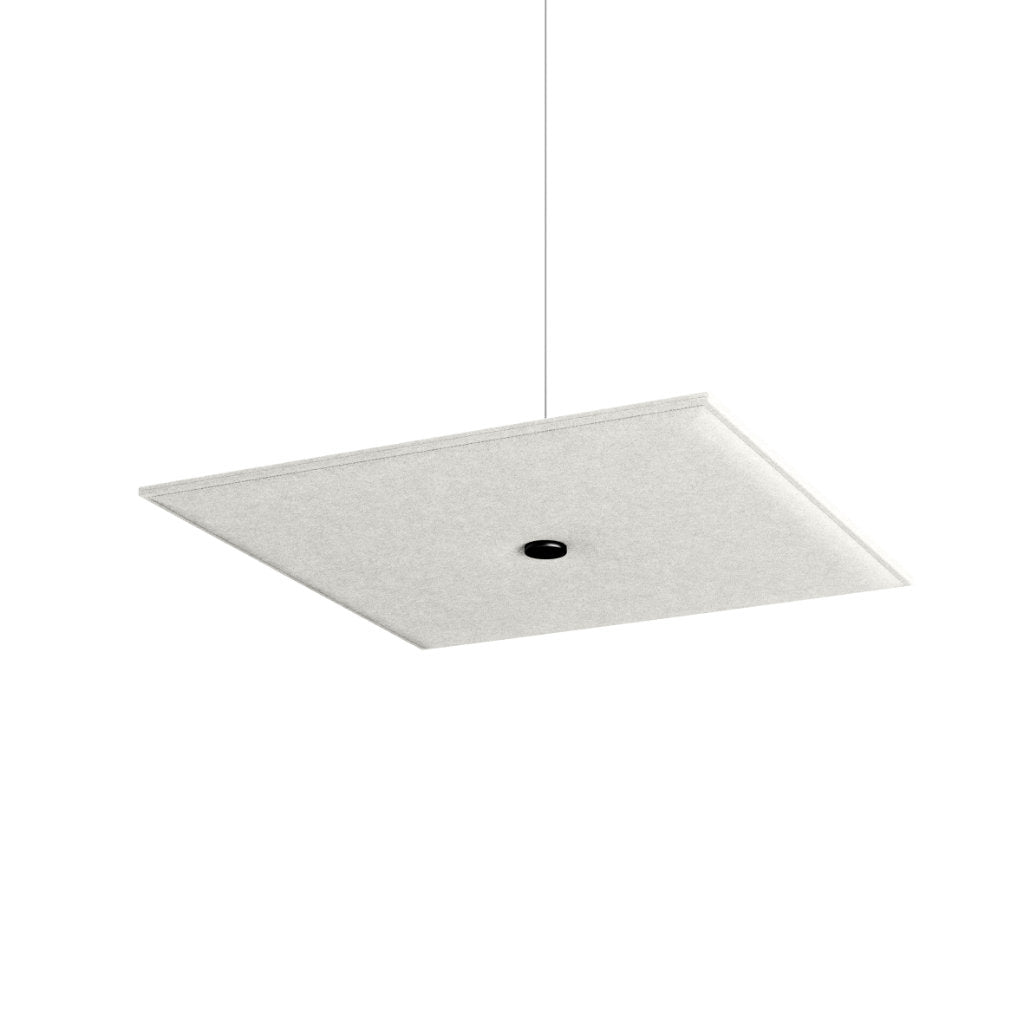 Hey-Sign Akustik Deckenelement Spot Square aus Filz mit Stahlseil-Aufhängung, Größe M, Farbe Marmor