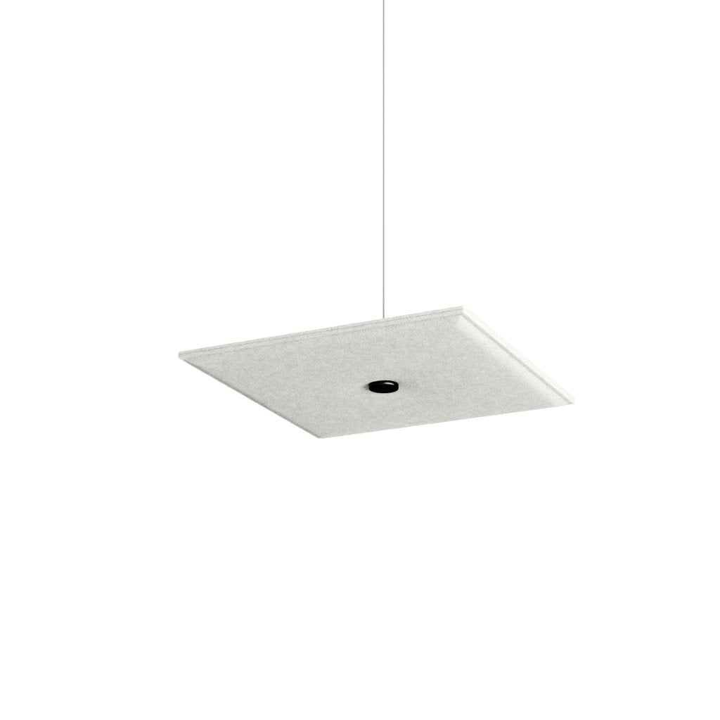 Hey-Sign Akustik Deckenelement Spot Square aus Filz mit Stahlseil-Aufhängung, Größe S, Farbe Marmor