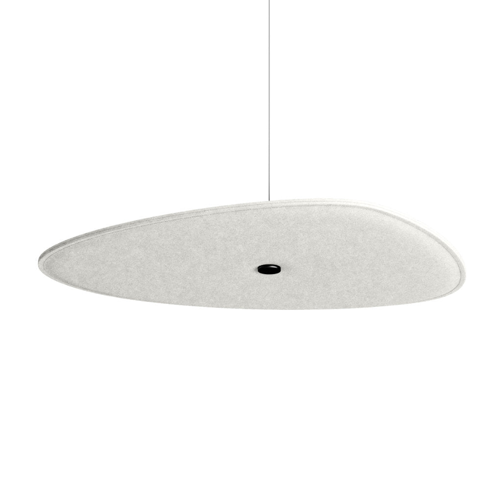 Hey-Sign Akustik Deckenelement Spot Stone aus Filz mit Stahlseil-Aufhängung, Größe L, Farbe Marmor