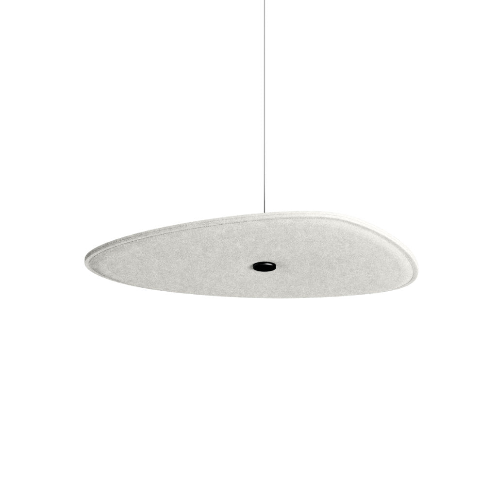 Hey-Sign Akustik Deckenelement Spot Stone aus Filz mit Stahlseil-Aufhängung, Größe M, Farbe Marmor