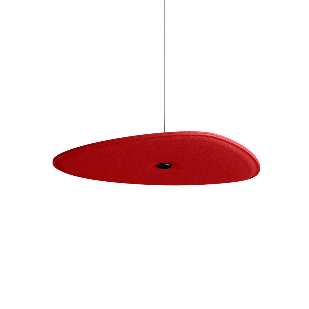 Hey-Sign Akustik Deckenelement Spot Stone aus Filz mit Stahlseil-Aufhängung, Größe M, Farbe Rot