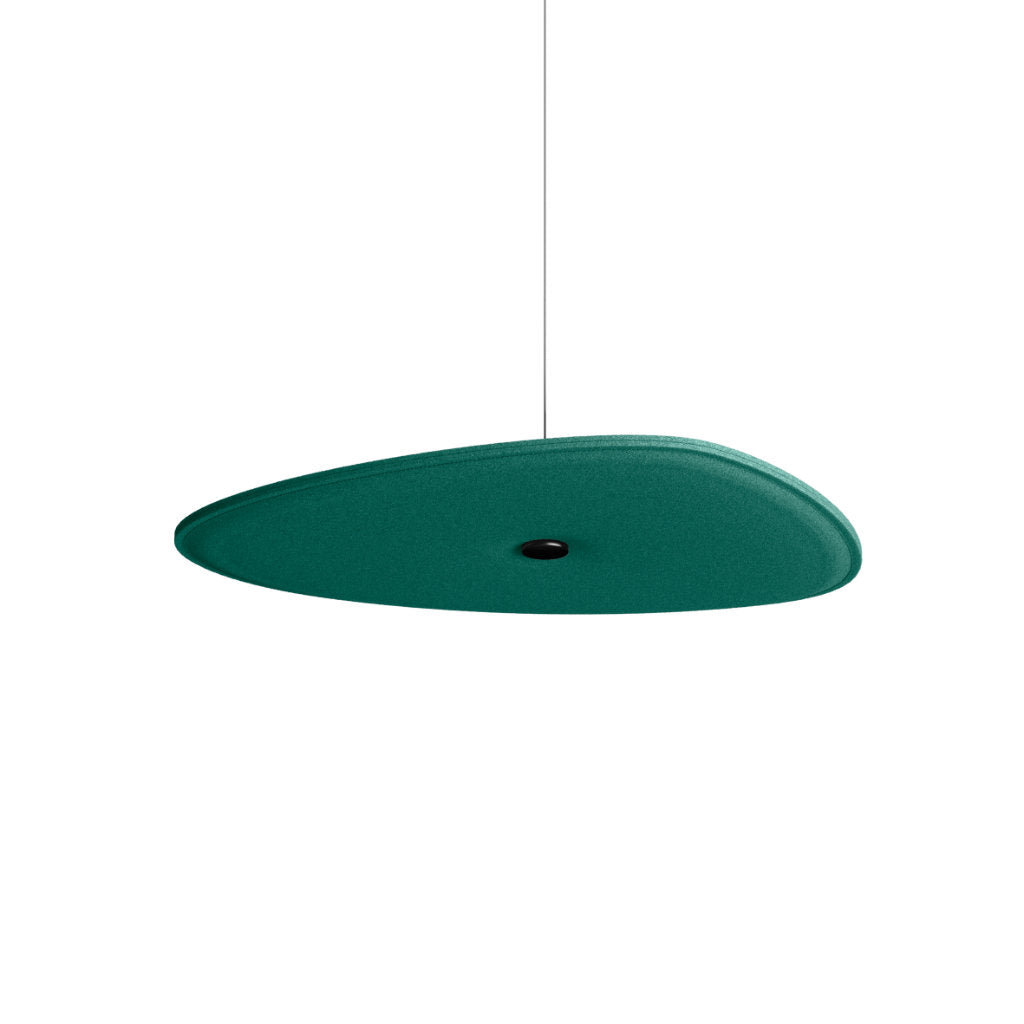 Hey-Sign Akustik Deckenelement Spot Stone aus Filz mit Stahlseil-Aufhängung, Größe M, Farbe Jade