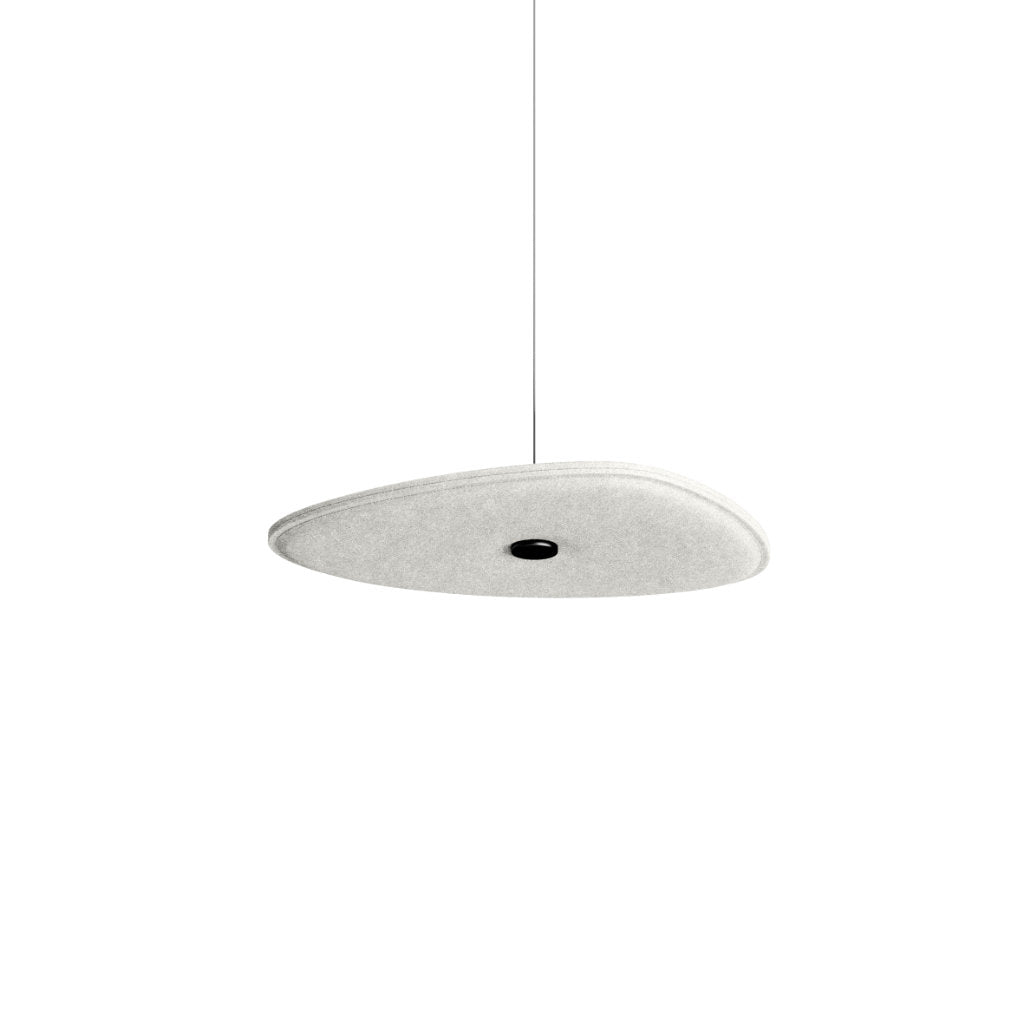 Hey-Sign Akustik Deckenelement Spot Stone aus Filz mit Stahlseil-Aufhängung, Größe S, Farbe Marmor