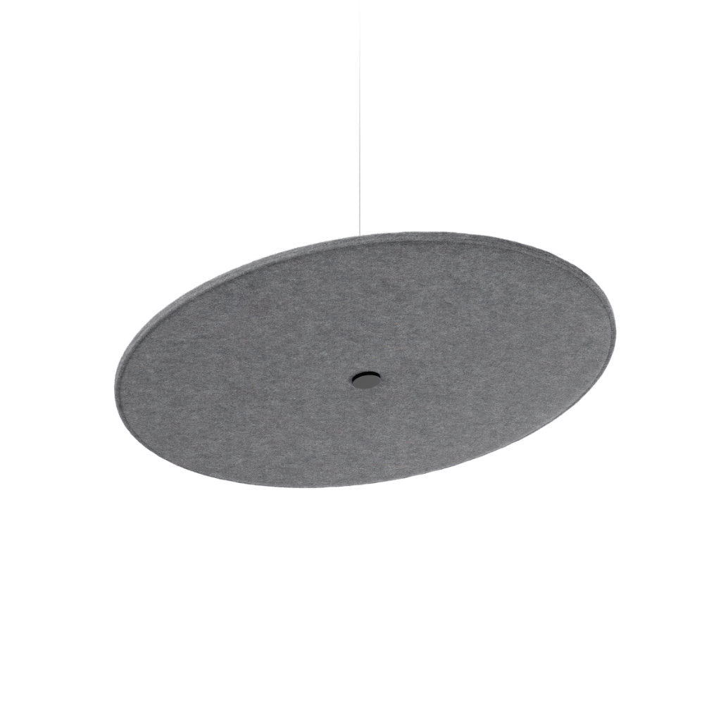 Hey-Sign Akustik Deckenelement Spot Circle aus Filz mit Stahlseil-Aufhängung, Größe L, Farbe Anthrazit