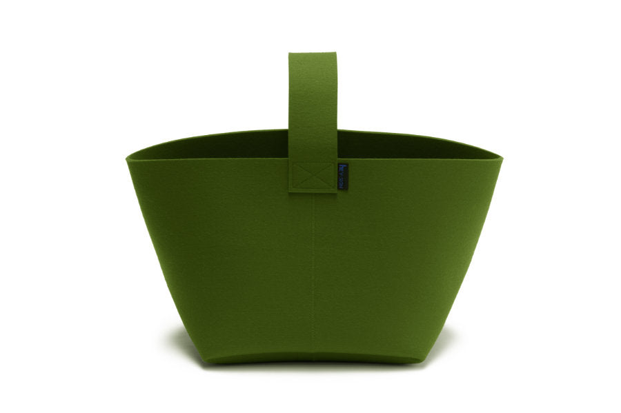 Hey-Sign Kaminholzkorb aus Filz, Größe M, Farbe Oliv