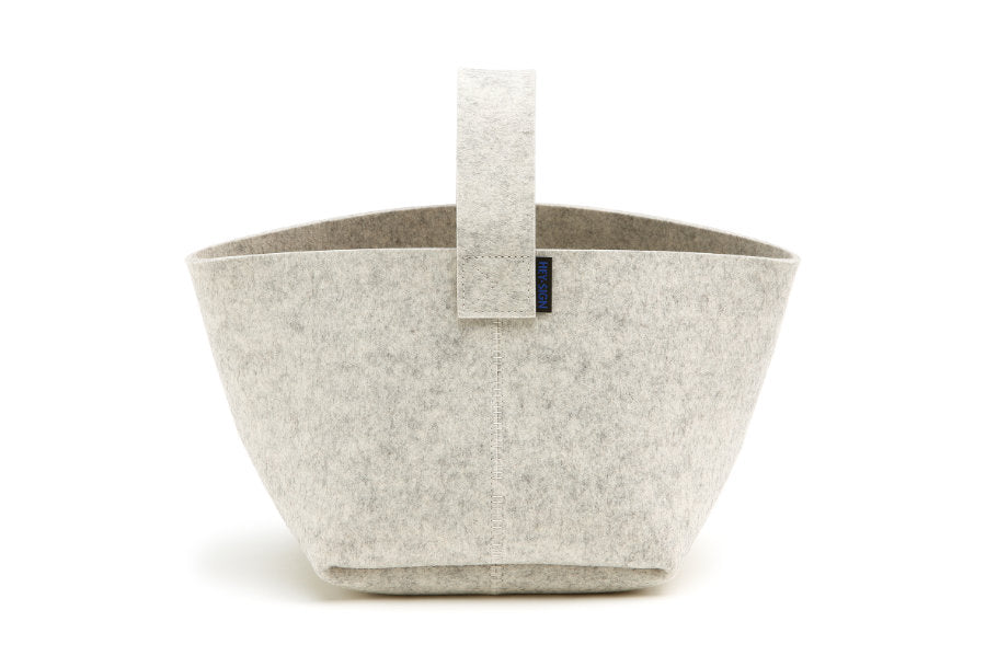 Hey-Sign Kaminholzkorb aus Filz, Größe M, Farbe Marmor