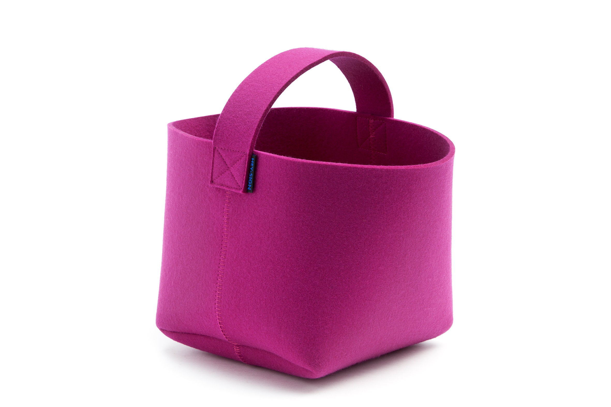 Hey-Sign Kaminholzkorb aus Filz, Größe S, Farbe Pink