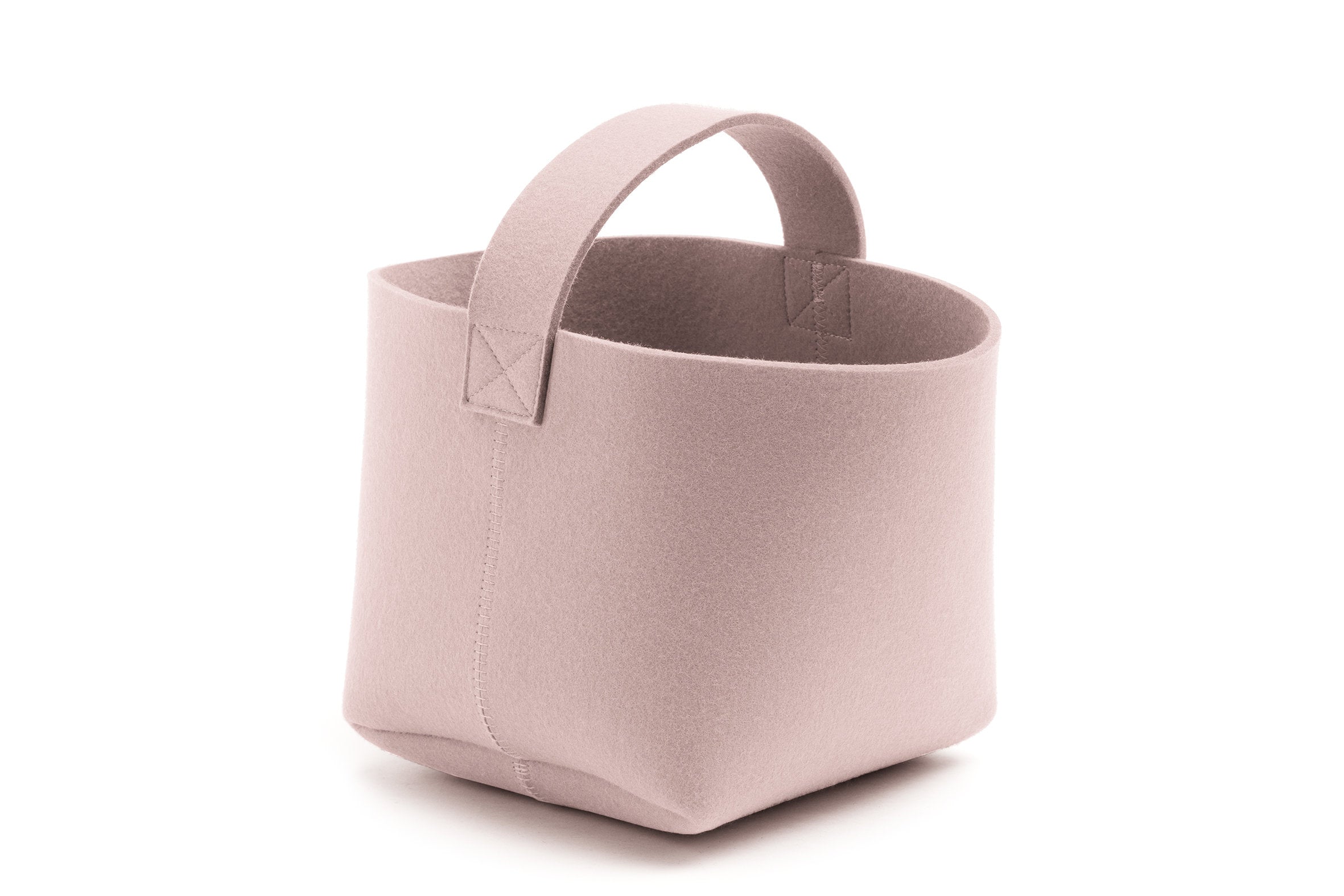 Hey-Sign Kaminholzkorb aus Filz, Größe S, Farbe Powder