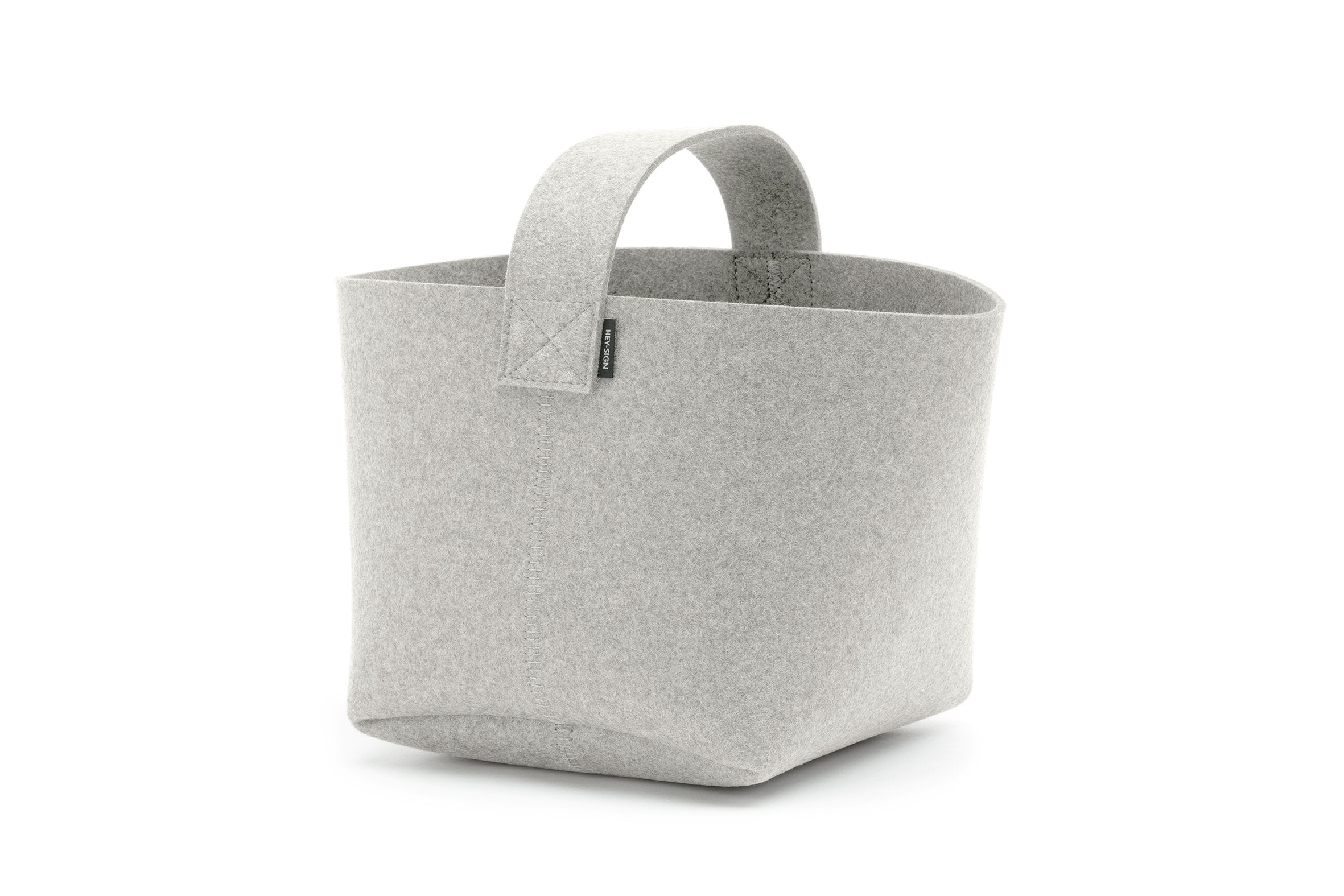 Hey-Sign Kaminholzkorb aus Filz, Größe S, Farbe Marmor