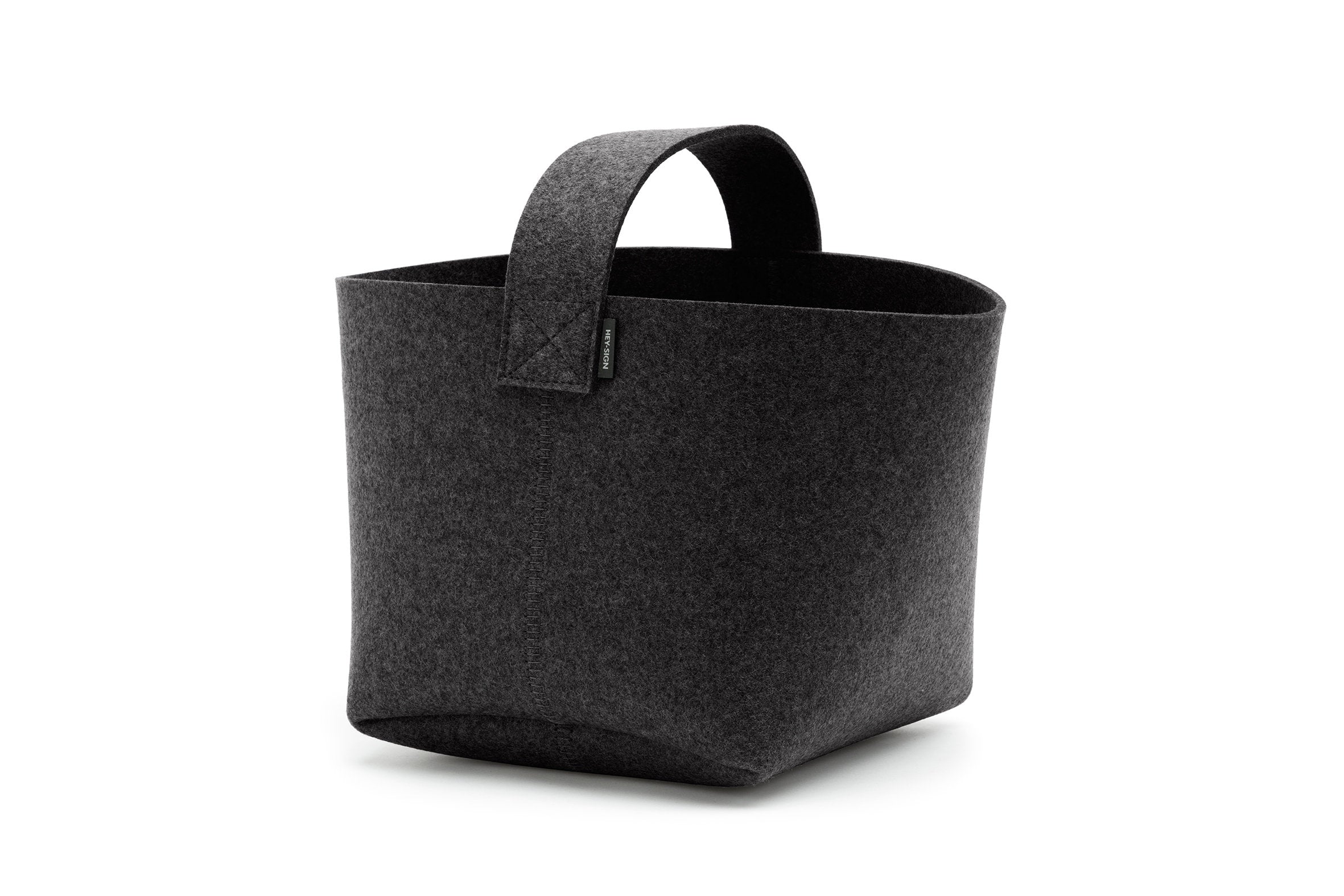 Hey-Sign Kaminholzkorb aus Filz, Größe S, Farbe Graphit