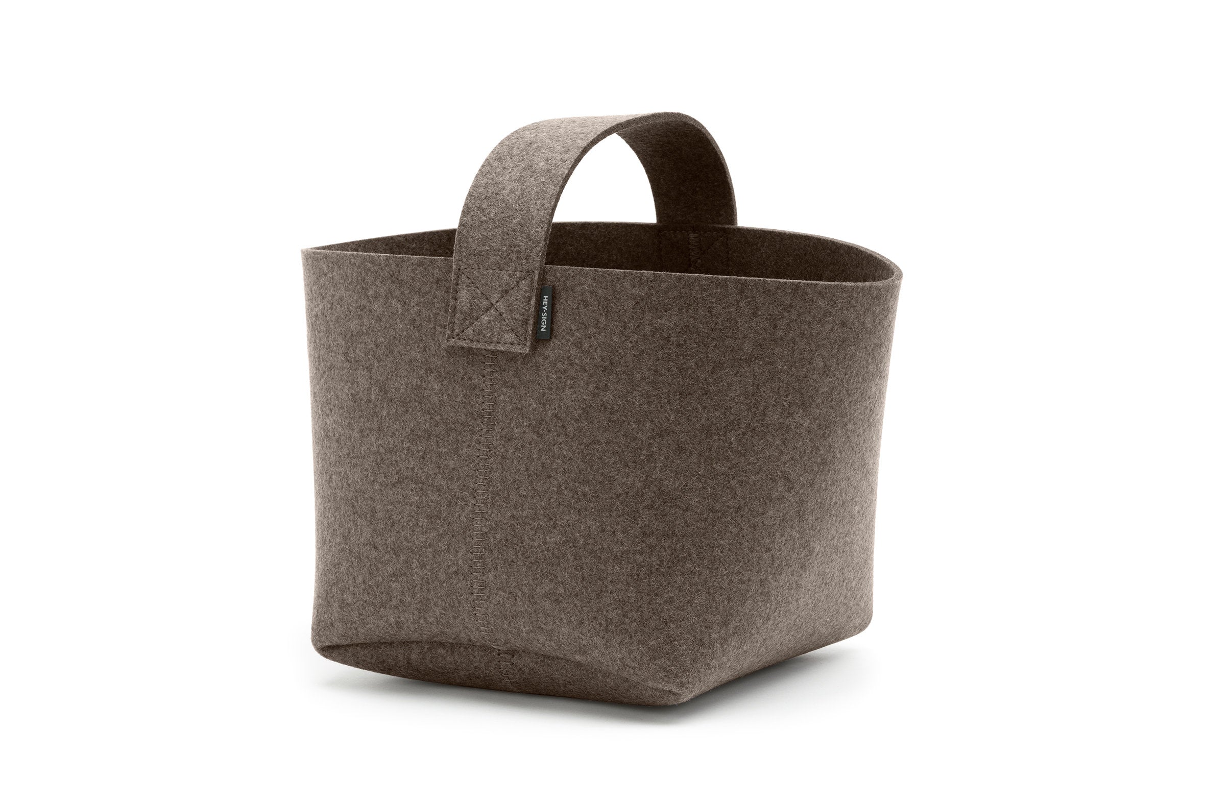 Hey-Sign Kaminholzkorb aus Filz, Größe S, Farbe Pepper