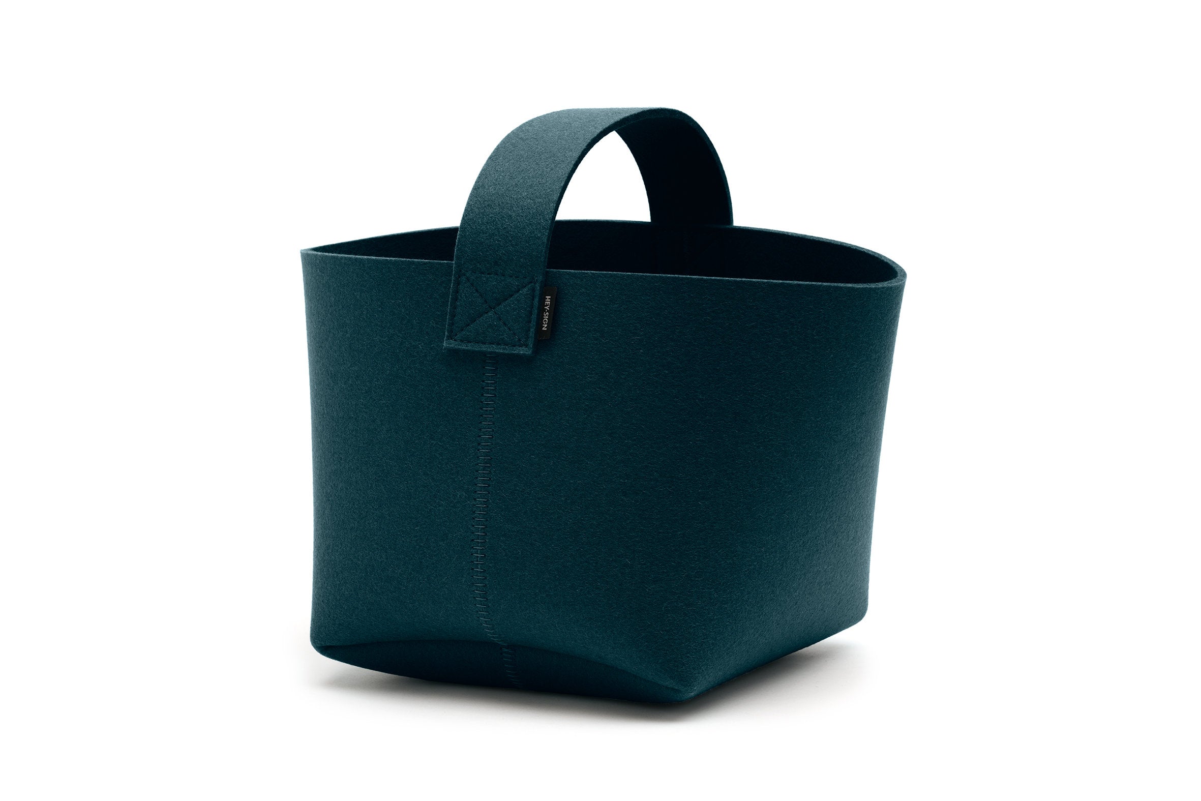 Hey-Sign Kaminholzkorb aus Filz, Größe S, Farbe Ocean