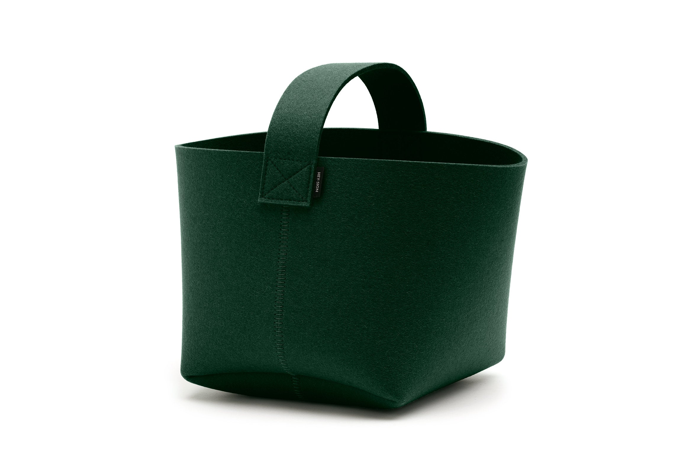 Hey-Sign Kaminholzkorb aus Filz, Größe S, Farbe Deep Forest