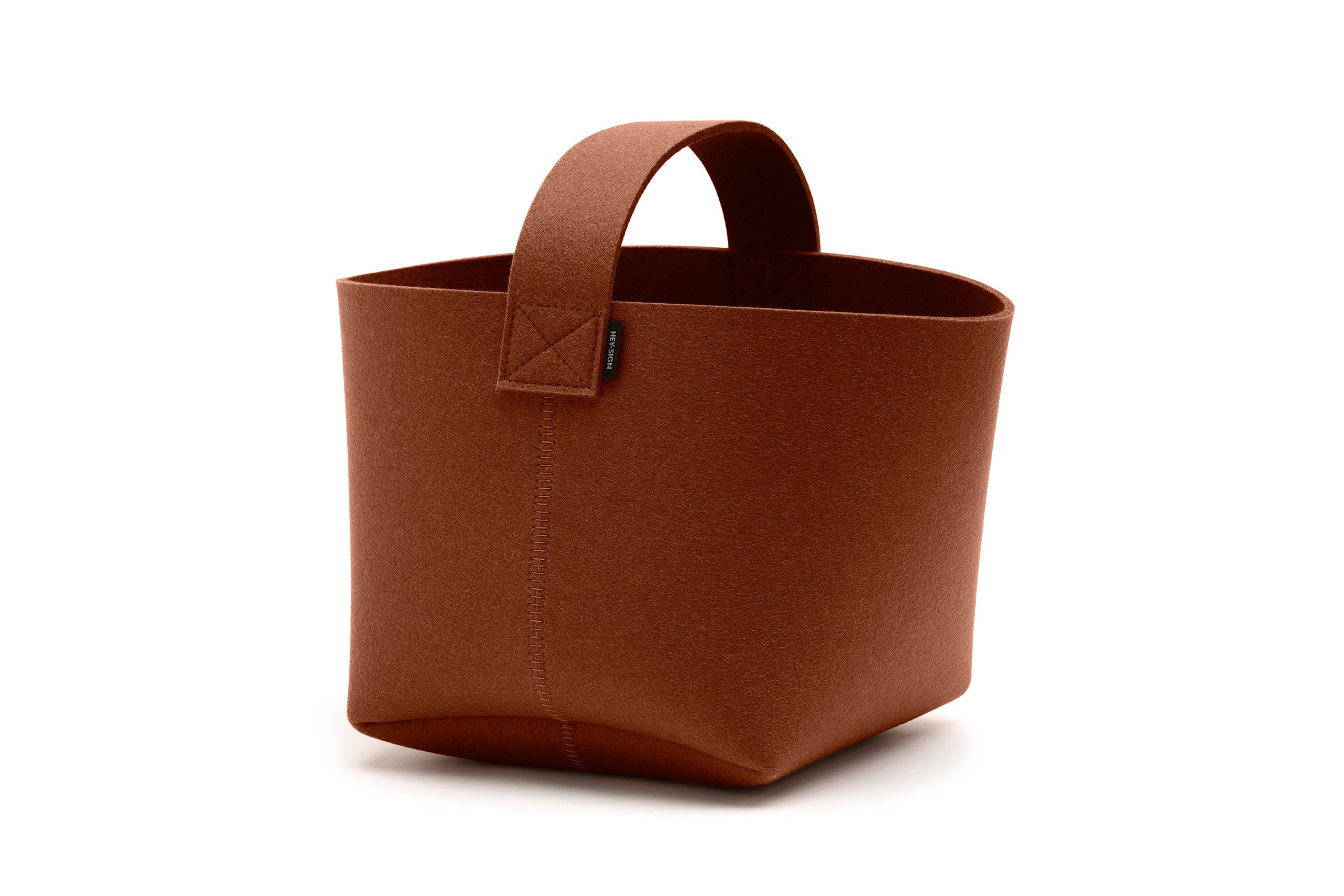 Hey-Sign Kaminholzkorb aus Filz, Größe S, Farbe Zimt