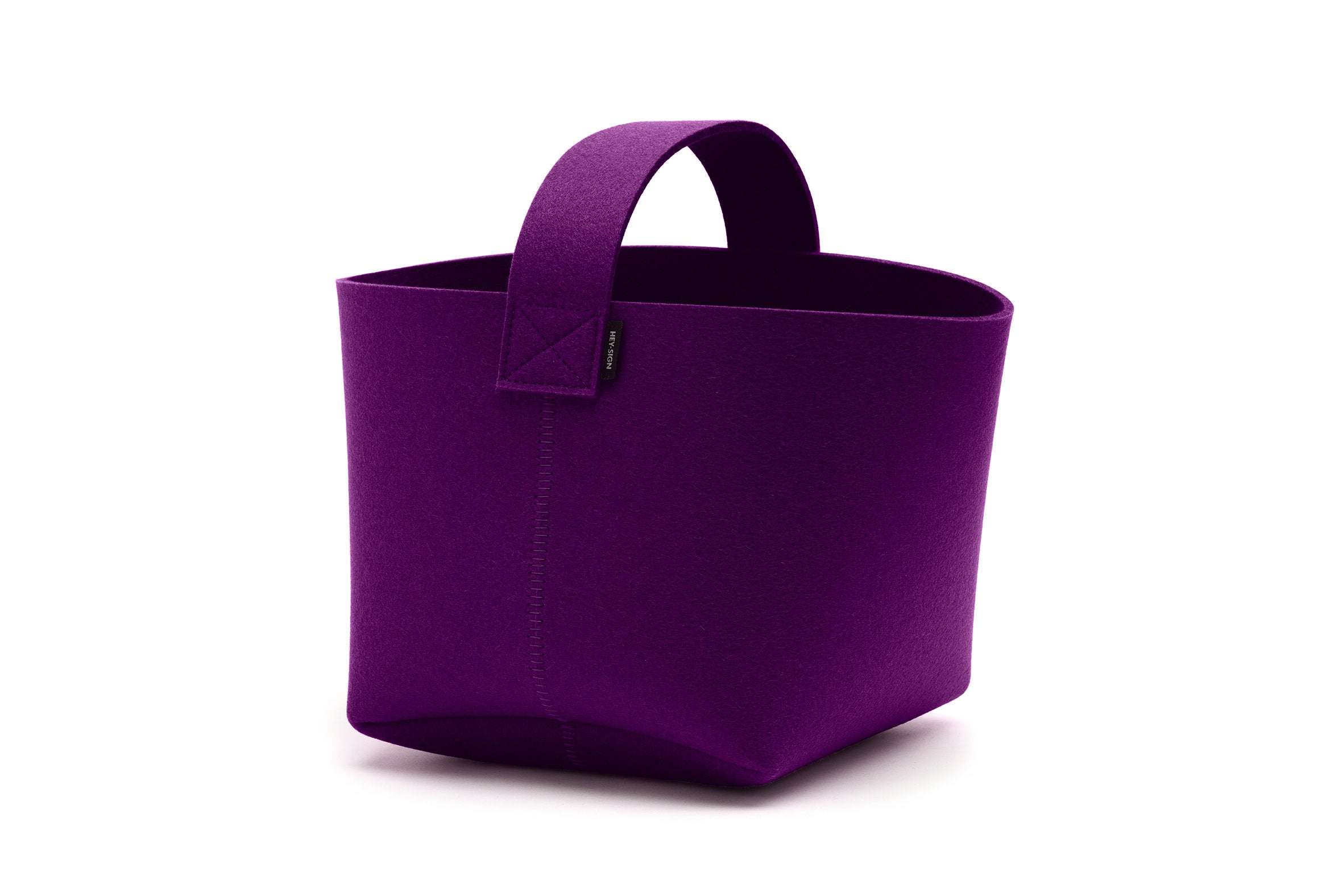 Hey-Sign Kaminholzkorb aus Filz, Größe S, Farbe Pflaume