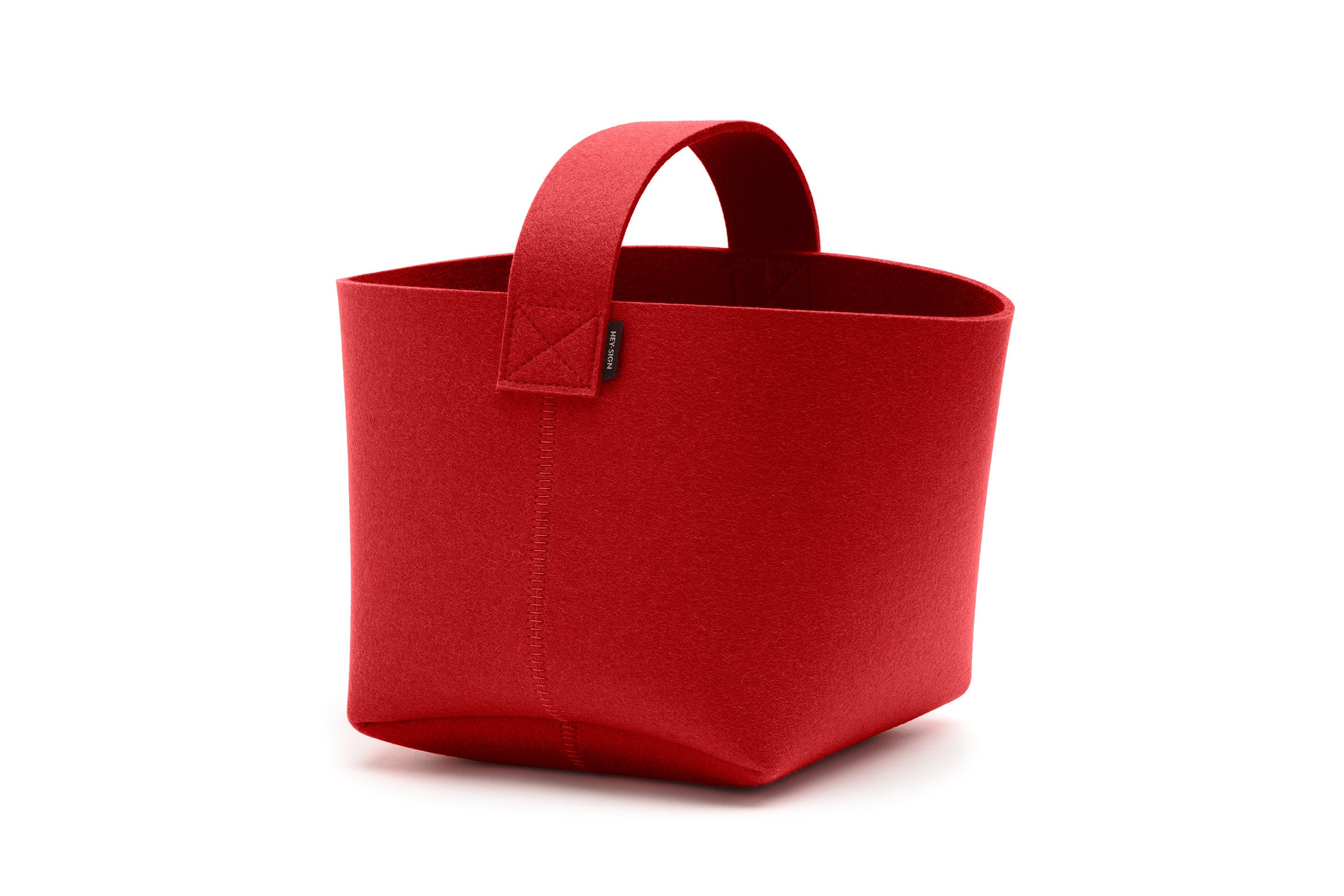 Hey-Sign Kaminholzkorb aus Filz, Größe S, Farbe Rot