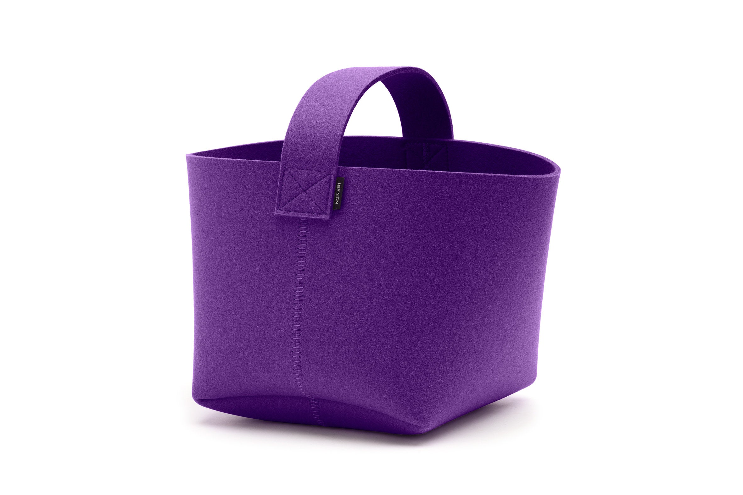 Hey-Sign Kaminholzkorb aus Filz, Größe S, Farbe Violett