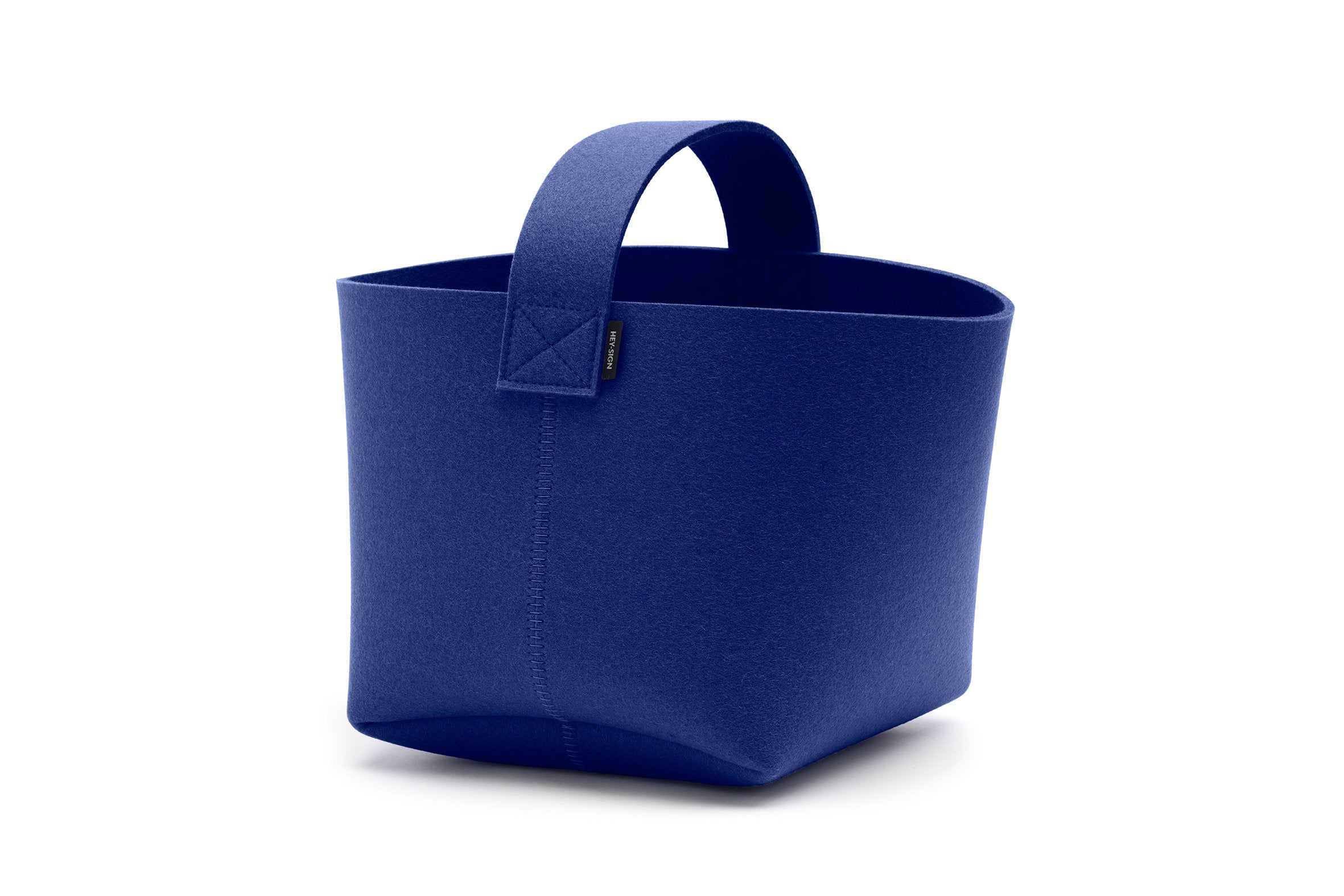 Hey-Sign Kaminholzkorb aus Filz, Größe S, Farbe Dunkelblau