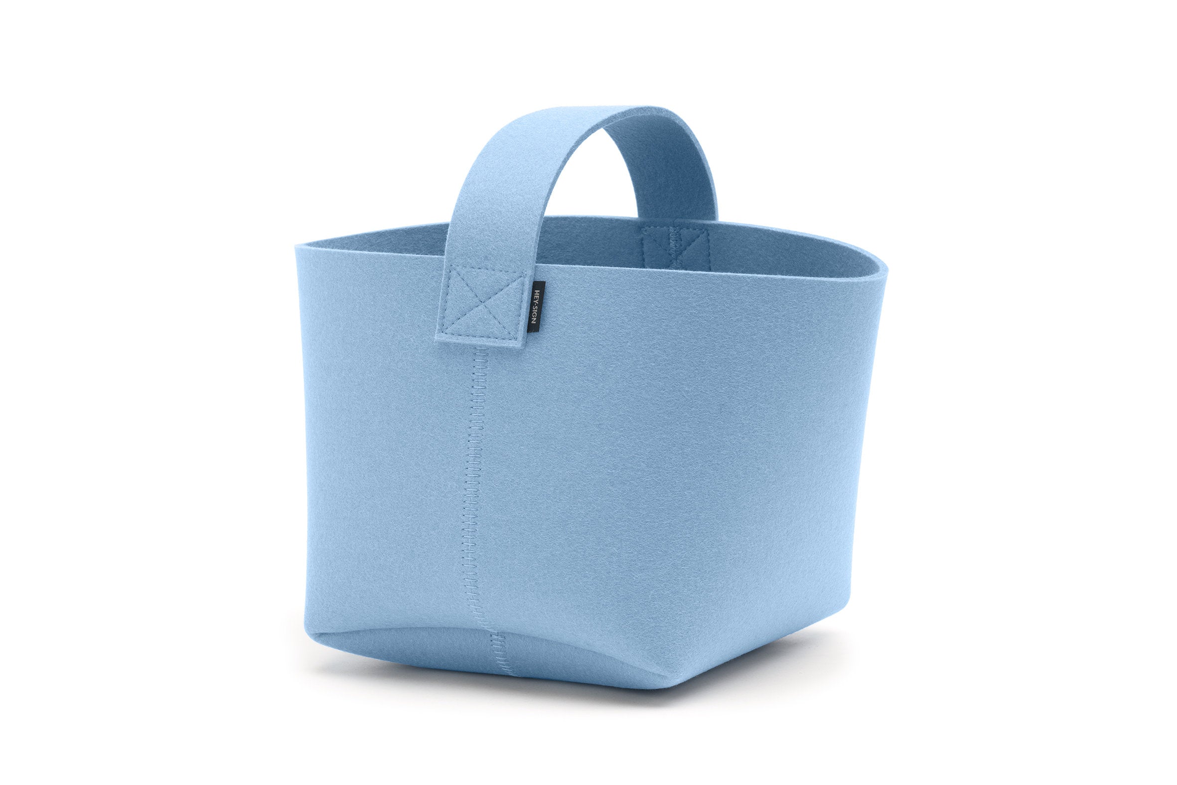 Hey-Sign Kaminholzkorb aus Filz, Größe S, Farbe Pastellblau
