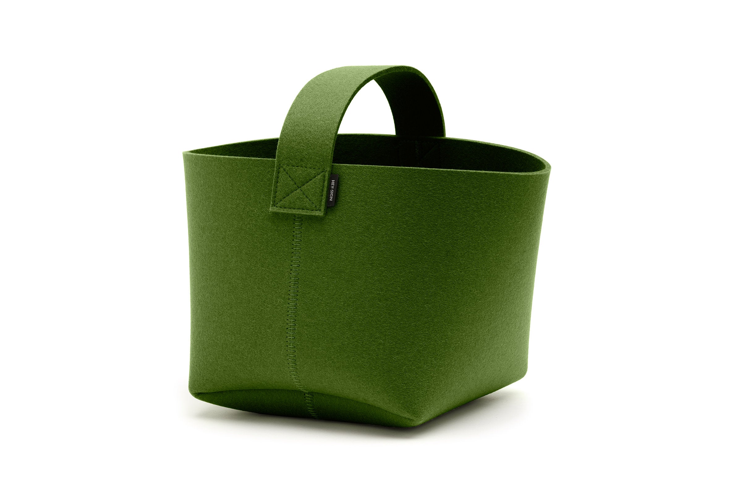 Hey-Sign Kaminholzkorb aus Filz, Größe S, Farbe Oliv