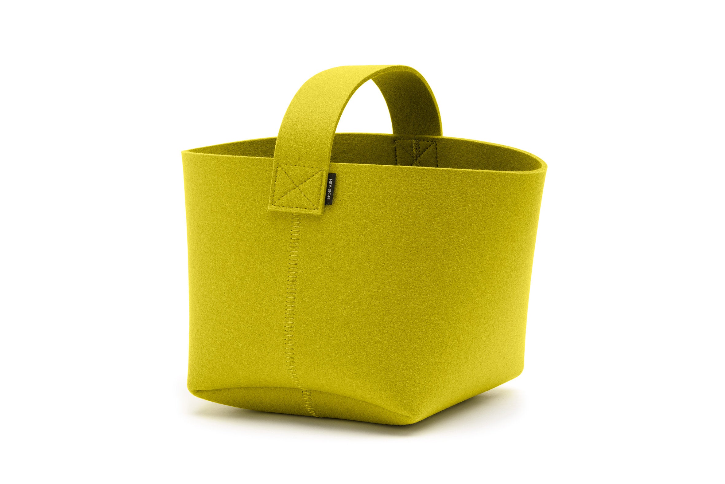 Hey-Sign Kaminholzkorb aus Filz, Größe S, Farbe Verde