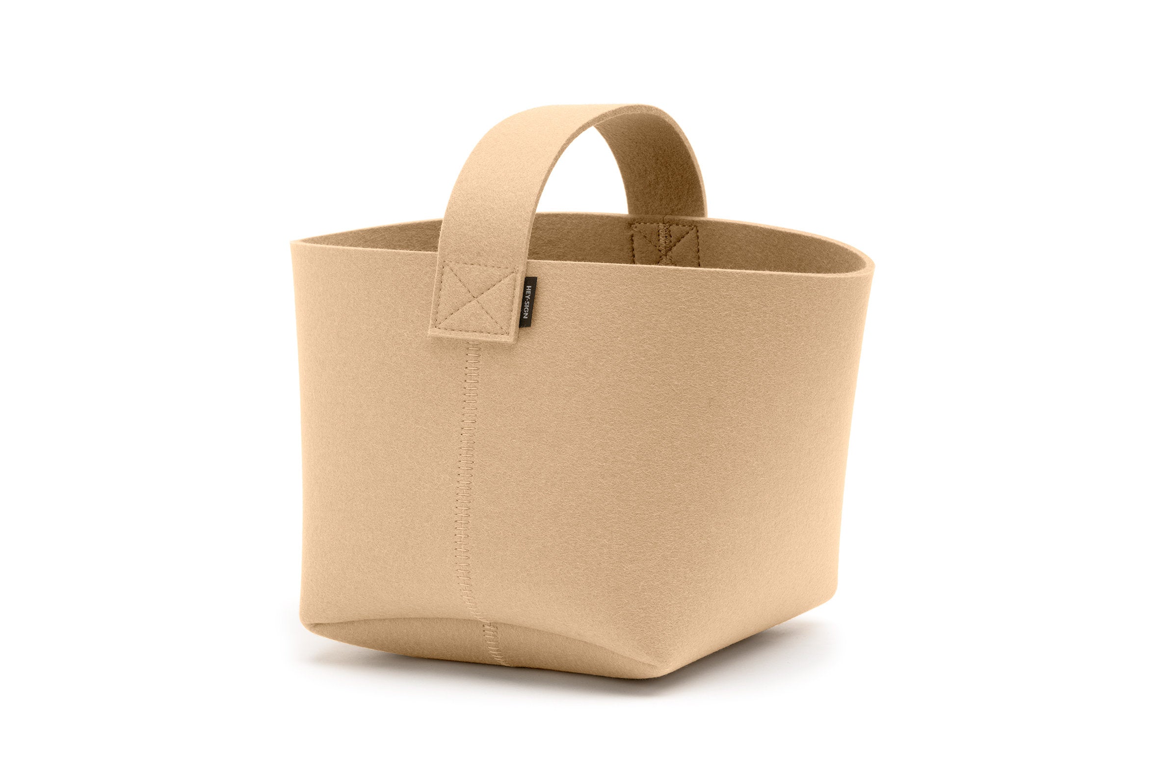 Hey-Sign Kaminholzkorb aus Filz, Größe S, Farbe Karamell