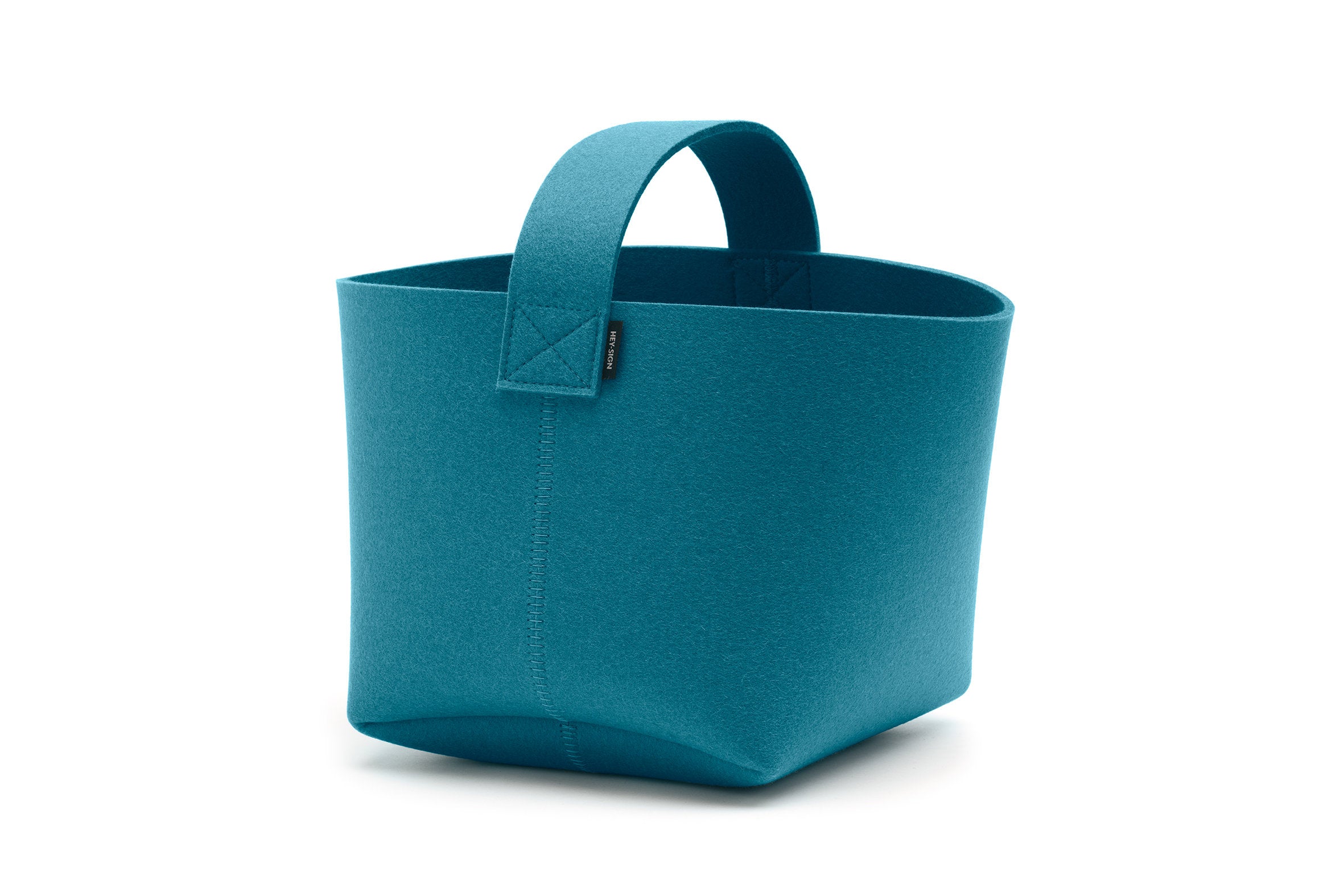 Hey-Sign Kaminholzkorb aus Filz, Größe S, Farbe Deep Water