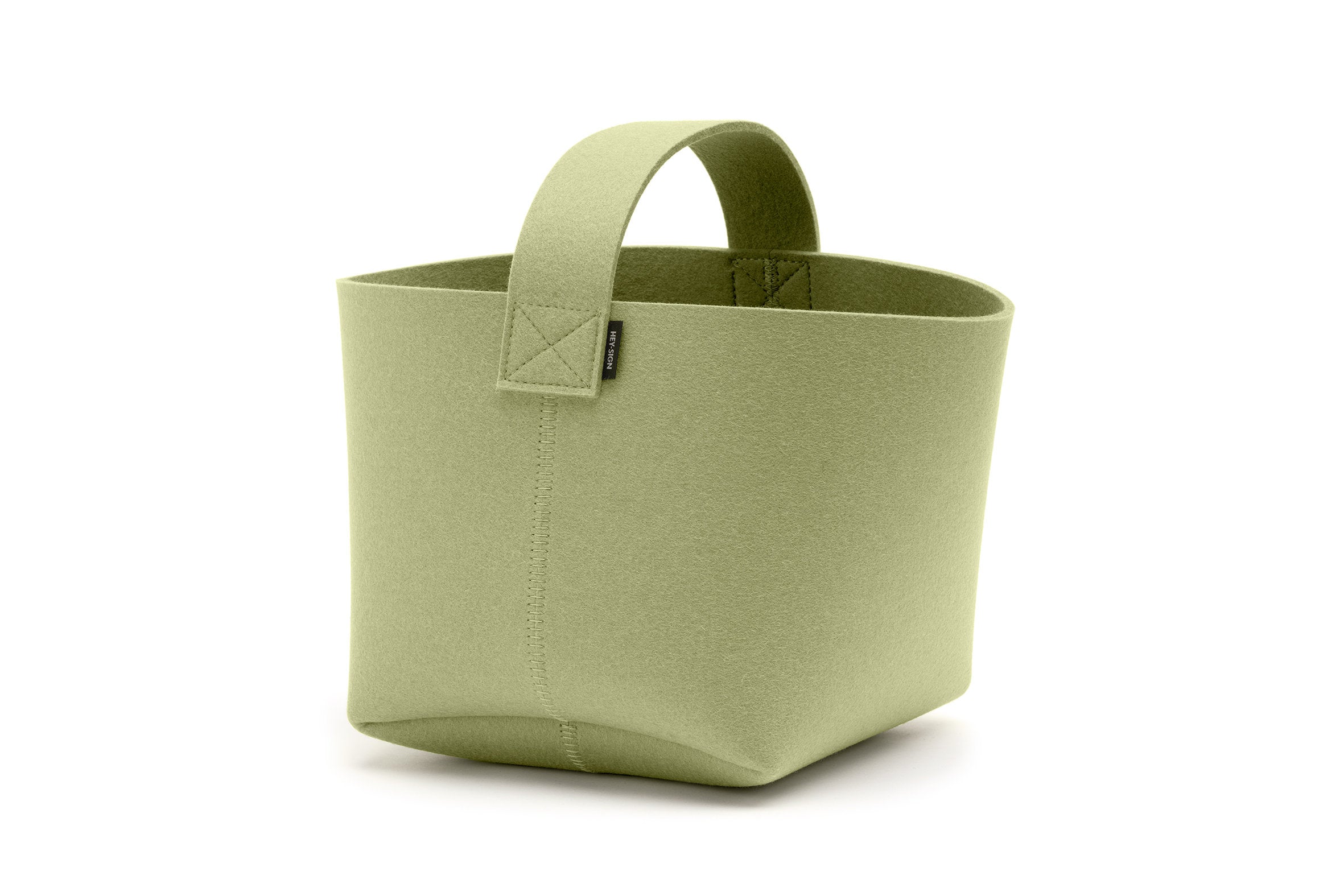 Hey-Sign Kaminholzkorb aus Filz, Größe S, Farbe Pistazie