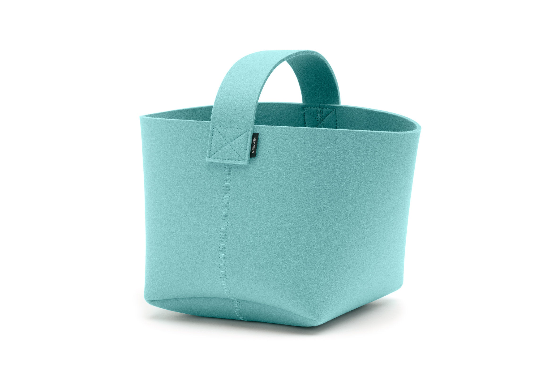 Hey-Sign Kaminholzkorb aus Filz, Größe S, Farbe Pastelltürkis