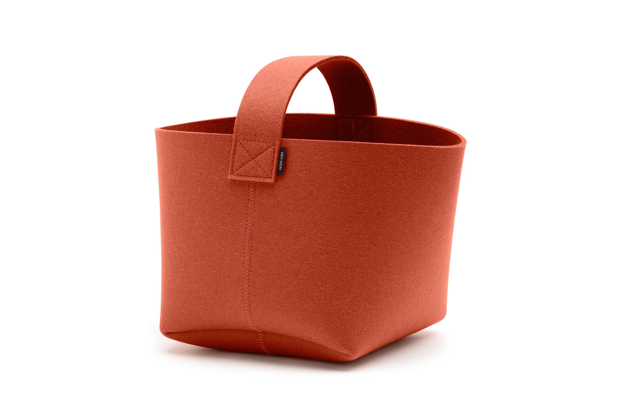 Hey-Sign Kaminholzkorb aus Filz, Größe S, Farbe Iron