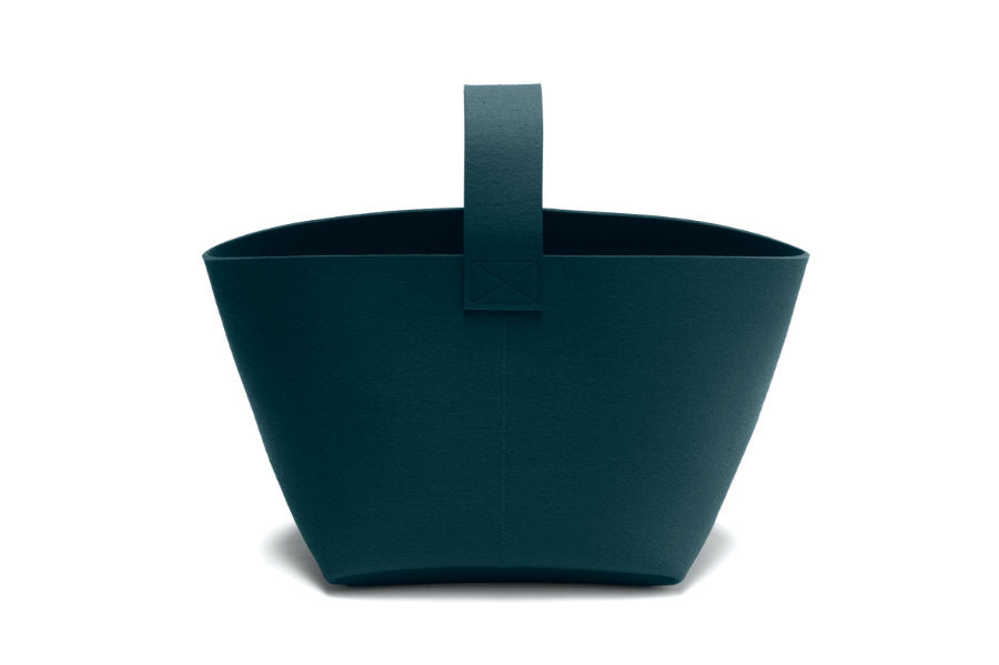 Hey-Sign Kaminholzkorb aus Filz, Größe M, Farbe Ocean