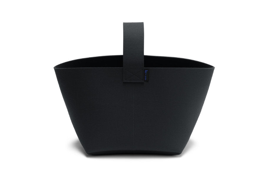 Hey-Sign Kaminholzkorb aus Filz, Größe M, Farbe Schwarz