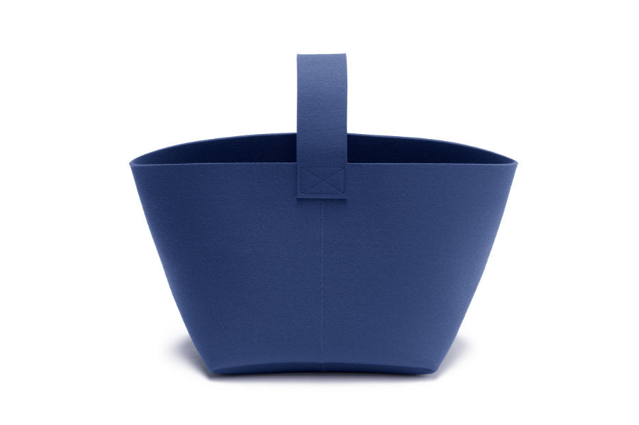 Hey-Sign Kaminholzkorb aus Filz, Größe M, Farbe Indigo