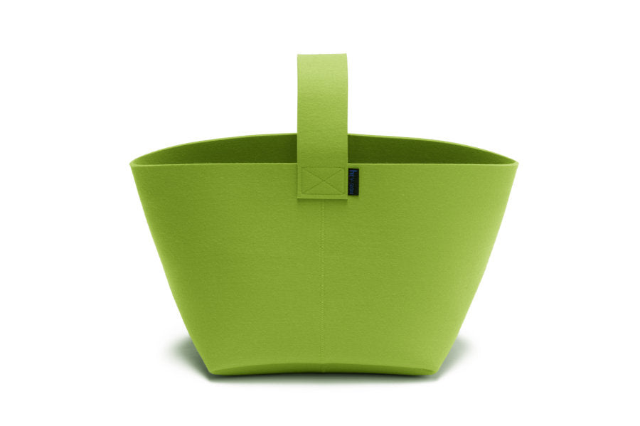 Hey-Sign Kaminholzkorb aus Filz, Größe M, Farbe Maigrün