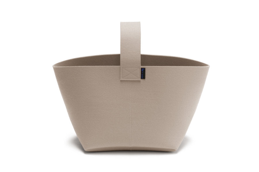 Hey-Sign Kaminholzkorb aus Filz, Größe M, Farbe Stone