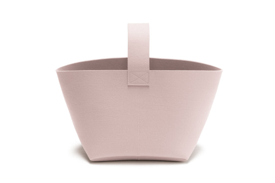 Hey-Sign Kaminholzkorb aus Filz, Größe M, Farbe Powder