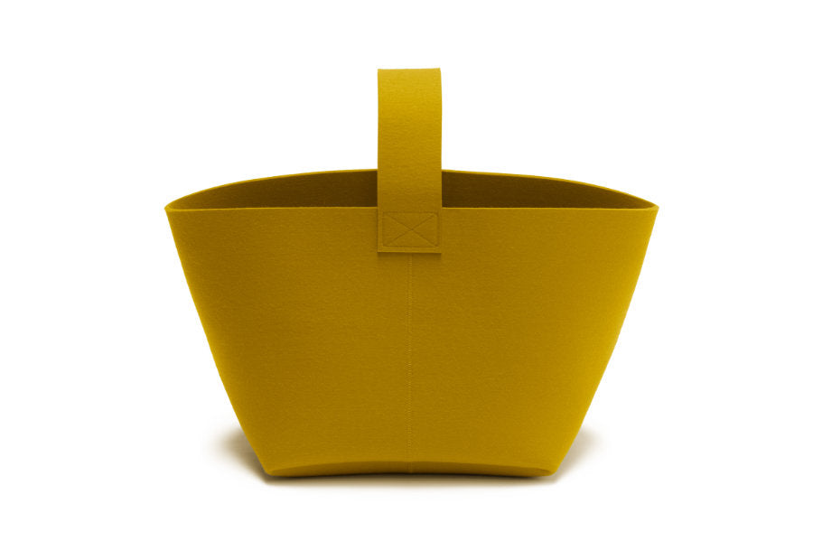 Hey-Sign Kaminholzkorb aus Filz, Größe M, Farbe Mustard