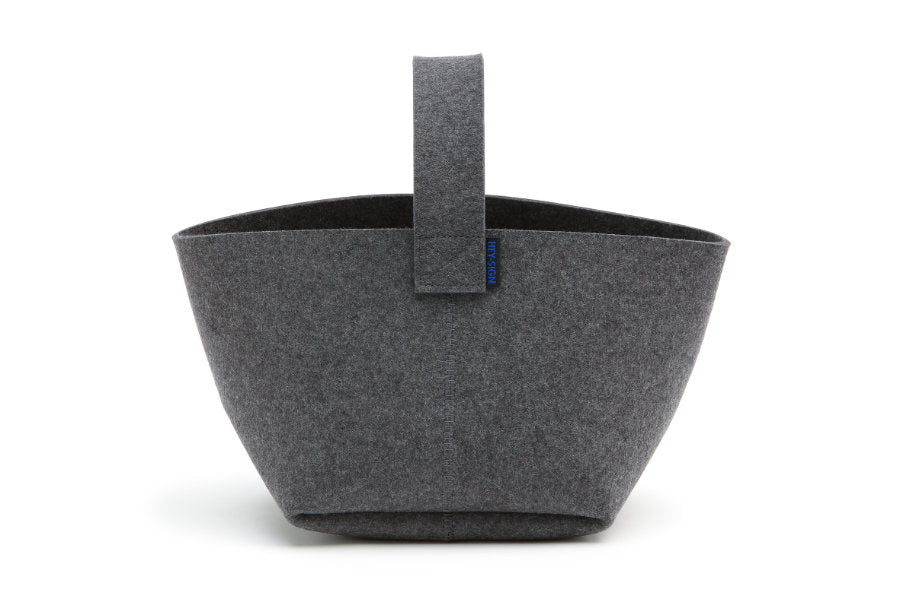 Hey-Sign Kaminholzkorb aus Filz, Größe M, Farbe Anthrazit