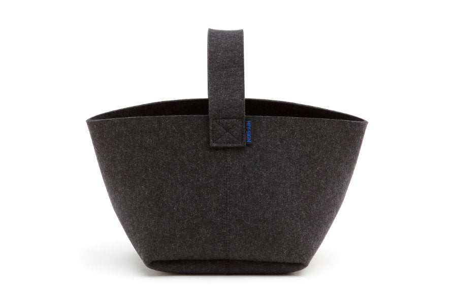 Hey-Sign Kaminholzkorb aus Filz, Größe M, Farbe Graphit