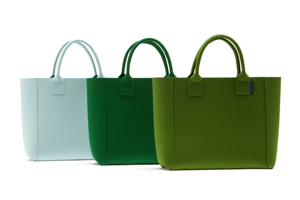 Hey-Sign Filztaschen Pure mit gleichfarbigen Henkeln in verschiedenen Farben