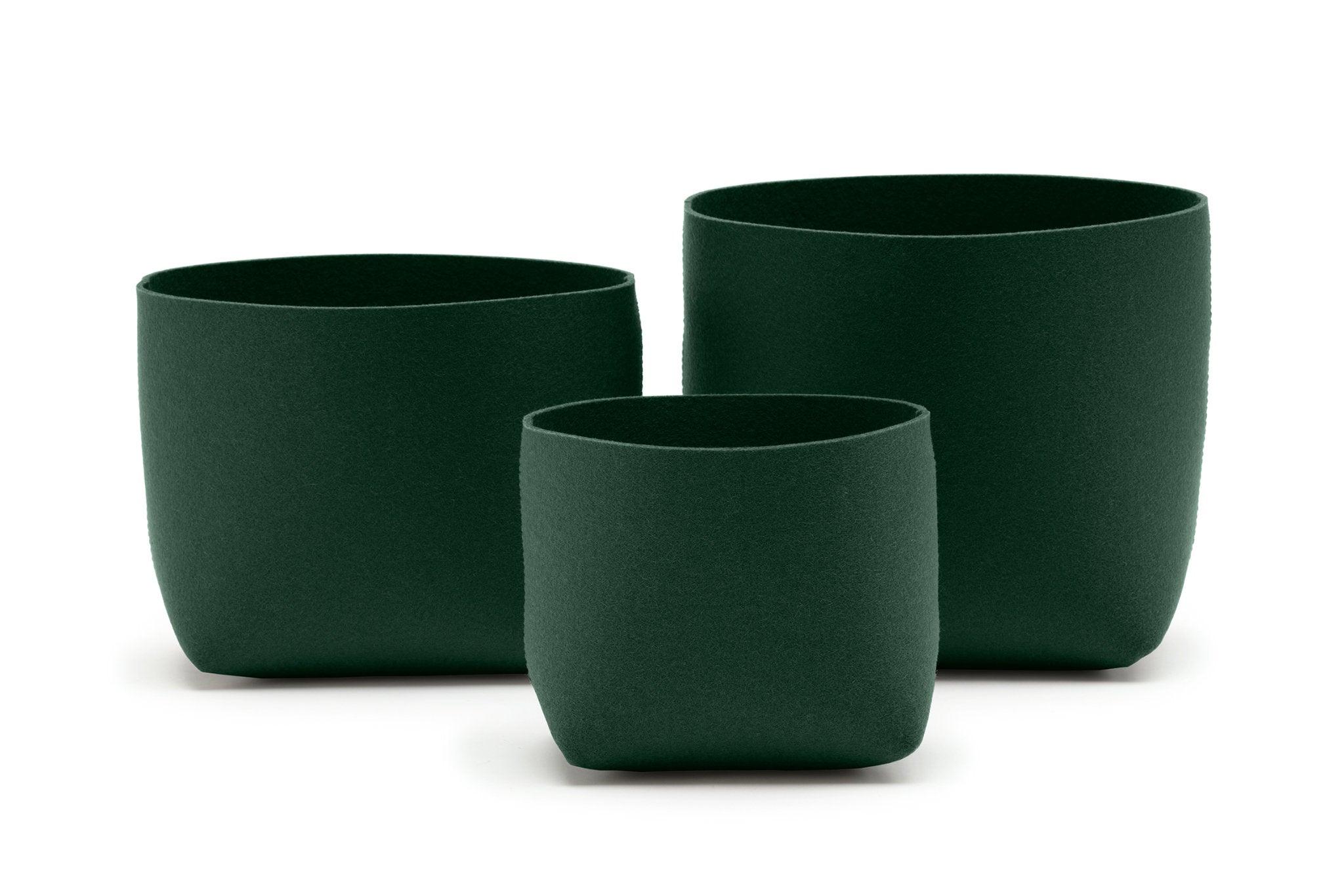 Hey-Sign Filzboxen Silo im 3erSet, Farbe Deep Forest