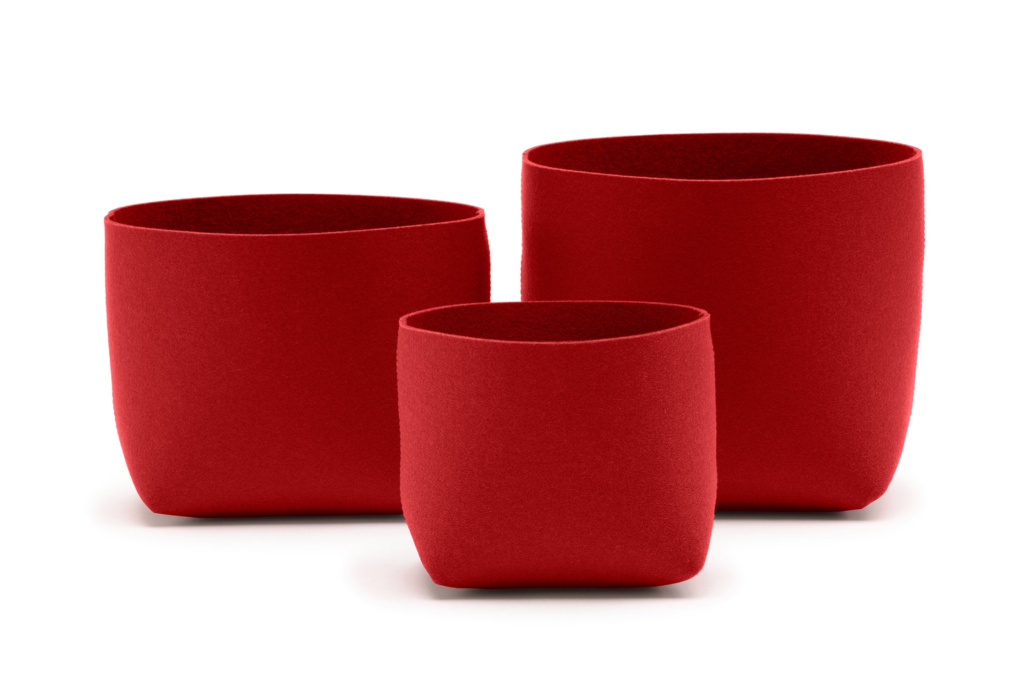 Hey-Sign Filzboxen Silo im 3erSet, Farbe Rot