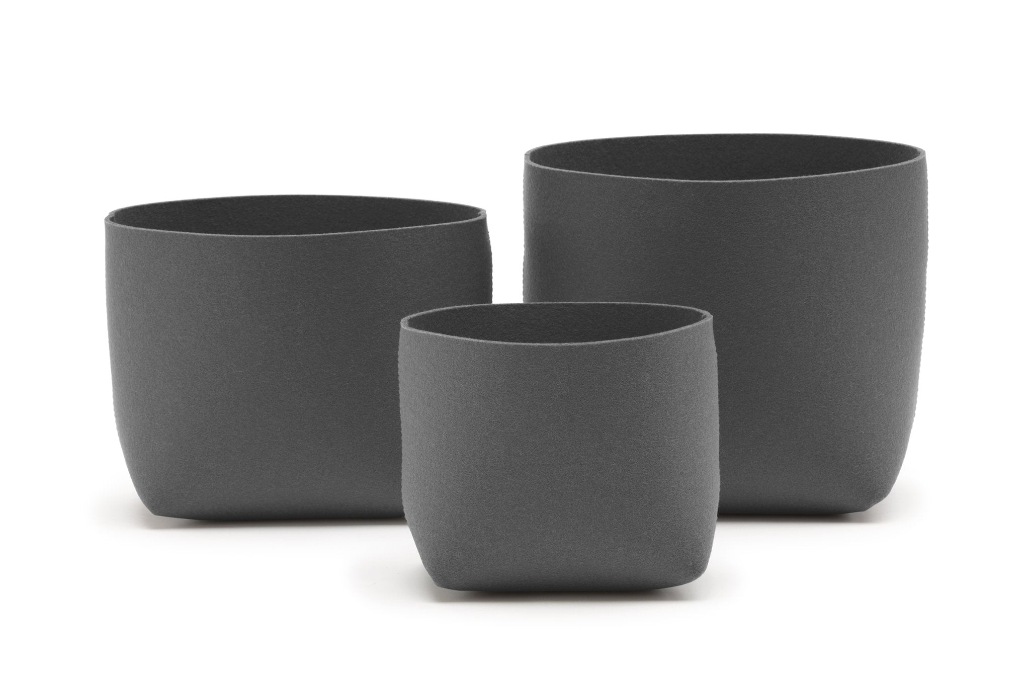 Hey-Sign Filzboxen Silo im 3erSet, Farbe Taubengrau