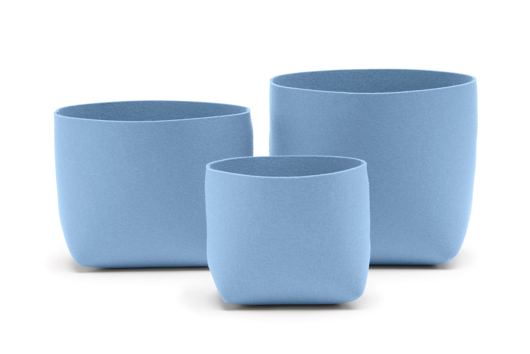 Hey-Sign Filzboxen Silo im 3erSet, Farbe Pastellblau