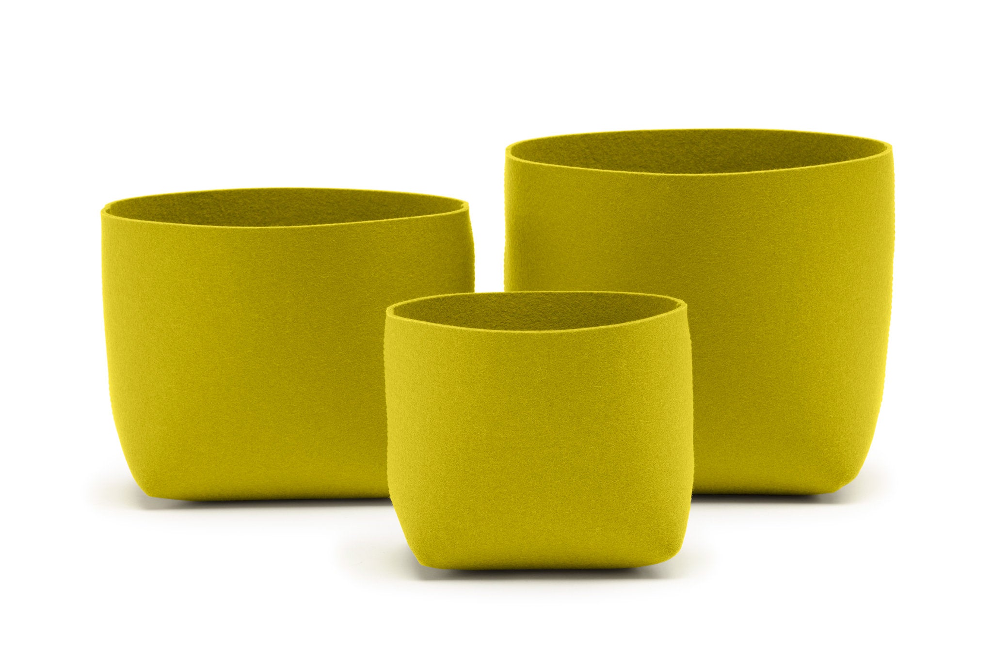 Hey-Sign Filzboxen Silo im 3erSet, Farbe Verde